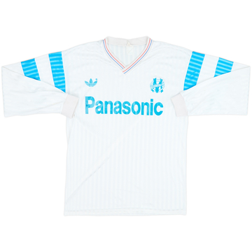 1990-91 Olympique Marseille Home L/S Shirt - 6/10 - (L)