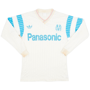 1990-91 Olympique Marseille Home L/S Shirt - 6/10 - (S)
