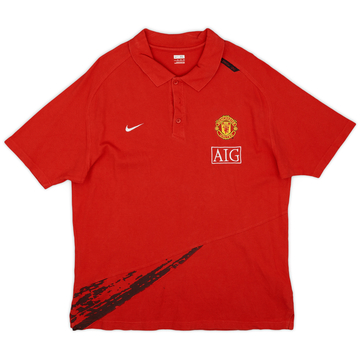 2007-08 Manchester United Nike Polo Shirt - 8/10 - (XL)