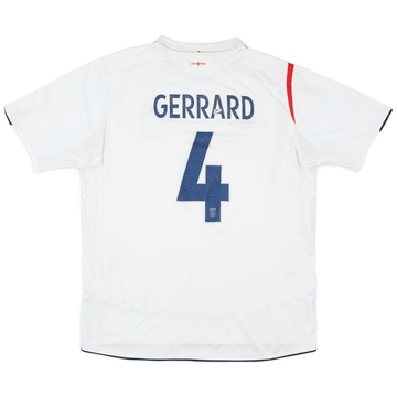 2005-07 England Home Shirt Gerrard #4 - 5/10 - (XL)
