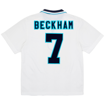 1995-97 England Home Shirt Beckham #7 - 8/10 - (M)