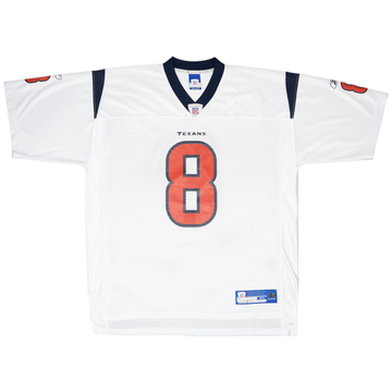 2005-06 Houston Texans Carr #8 Reebok On Field Away Jersey - 8/10 - (XL)
