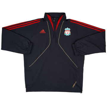 2009-10 Liverpool adidas 1/4 Zip Drill Top - 9/10 - (L)