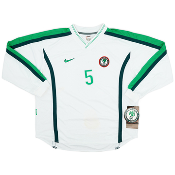 1998 Nigeria Player Issue Away L/S Shirt #5 (XL)