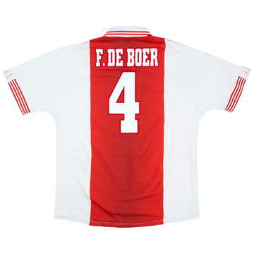 1997-98 Ajax Home Shirt F. De Boer #4 - 7/10 - (L)