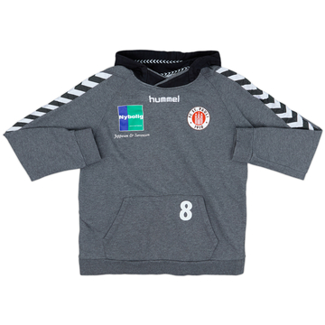 2014-15 St Pauli Hummel Player Issue Hooded Sweat Top #8 - 9/10 - (S)