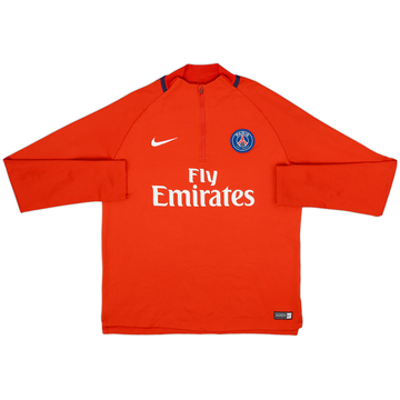 2017-18 Paris Saint-Germain Nike 1/4 Zip Drill Top - 9/10 - (XL.Boys)