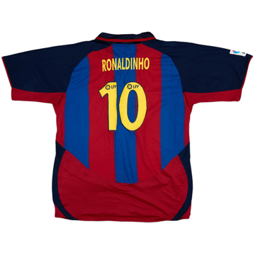 2003-04 Barcelona Home Shirt Ronaldinho #10 - 7/10 - (L)