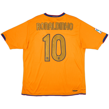 2006-08 Barcelona Away Shirt Ronaldinho #10 - 9/10 - (L)