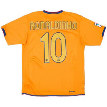 2006-08 Barcelona Away Shirt Ronaldinho #10 - 9/10 - (M)