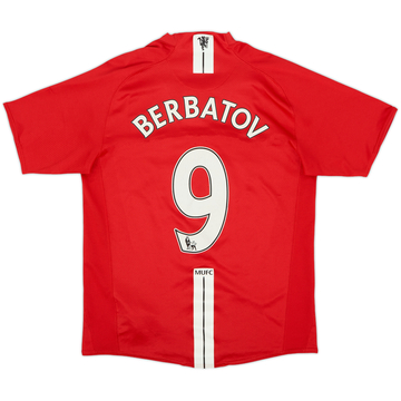 2007-09 Manchester United Home Shirt Berbatov #9 - 6/10 - (S)