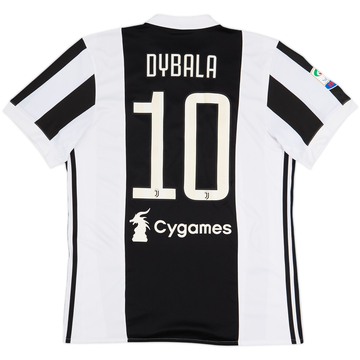 2017-18 Juventus Home Shirt Dybala #10 - 7/10 - (L)