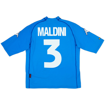 2000-01 Italy Home Shirt Maldini #3 - 10/10 - (M)