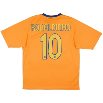 2006-08 Barcelona Basic Away Shirt Ronaldinho #10 - 8/10 - (L)