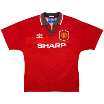1994-96 Manchester United Home Shirt - 6/10 - (L.Boys)