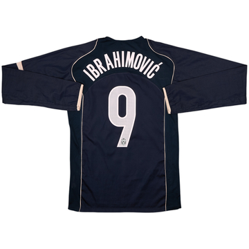 2004-05 Juventus Away L/S Shirt Ibrahimovic #9 - 4/10 - (XL)