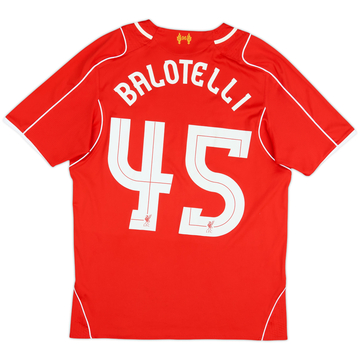 2014-15 Liverpool Home Shirt Balotelli #45 - 6/10 - (M)