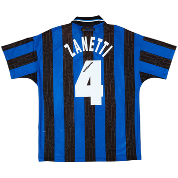 1996-97 Inter de Milán Camiseta Local Zanetti #4 - 6/10 - (L)