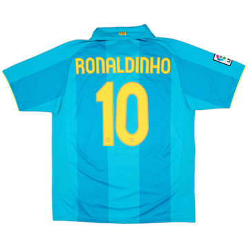 2007-09 Barcelona Away Shirt Ronaldinho #10 - 8/10 - (L)