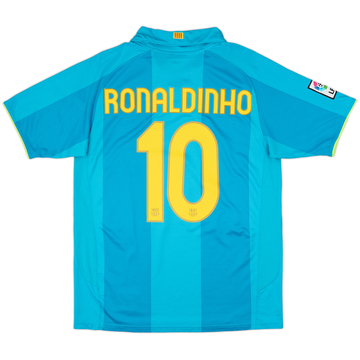 2007-09 Barcelona Away Shirt Ronaldinho #10 - 7/10 - (M)