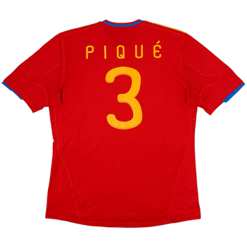 2009-10 Spain Home Shirt Pique #3 - 8/10 - (XL)