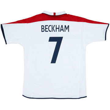 2003-05 England Home Shirt Beckham #7 - 6/10 - (XL)