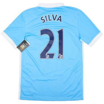 2015-16 Manchester City Home Shirt Silva #21 (S)