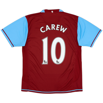 Camiseta de local de Aston Villa 2007-08 Carew #10 - 6/10 - (M)