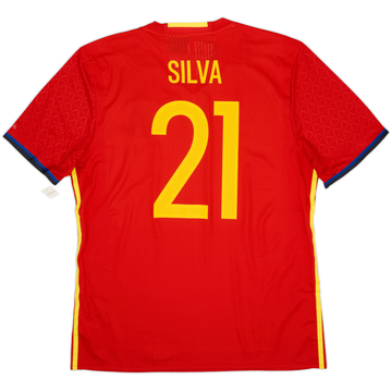 2016-17 Spain Authentic Home Shirt Silva #21 (XL)