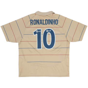 Camiseta básica de visitante del Barcelona 2003-05 Ronaldinho #10 - 8/10 - (XL)