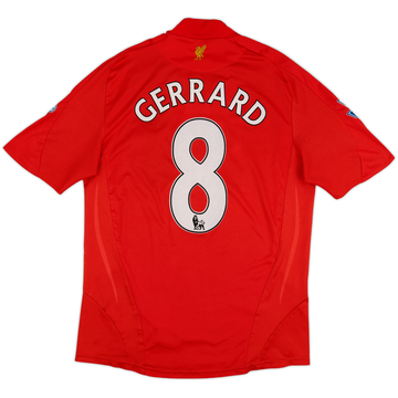 2008-10 Liverpool Home Shirt Gerrard #8 - 6/10 - (M)