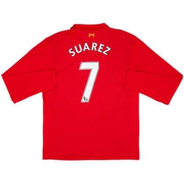 2012-13 Liverpool Home L/S Shirt Suarez #7 - 6/10 - (L)