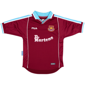 1999-01 West Ham Home Shirt - 7/10 - (L.Boys)