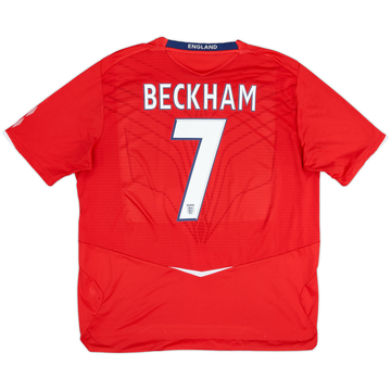 2008-10 England Away Shirt Beckham #7 - 6/10 - (XXL)
