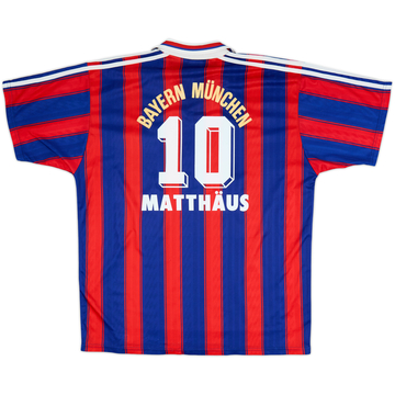 1995-97 Bayern Munich Home Shirt Matthaus #10 - 6/10 - (XL)
