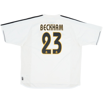 2003-04 Real Madrid Home Shirt Beckham #23 - 9/10 - (XL)