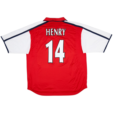 2000-02 Arsenal Home Shirt Henry #14 - 8/10 - (XXL)