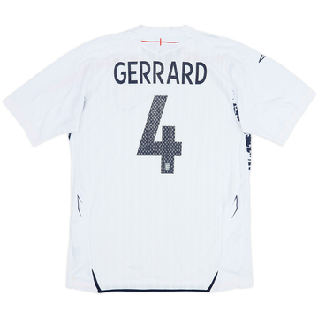 2007-09 England Home Shirt Gerrard #4 - 3/10 - (L)