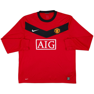 2009-10 Manchester United Home L/S Shirt - 5/10 - (XL)