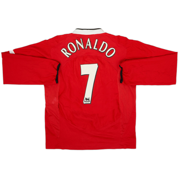 Camiseta de local de manga larga del Manchester United 2004-06 Ronaldo #7 - 5/10 - (M)