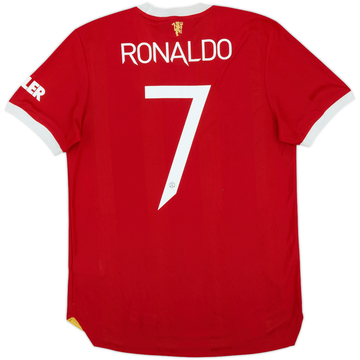 Camiseta auténtica de local del Manchester United 2021-22 Ronaldo #7 - 8/10 - (M)