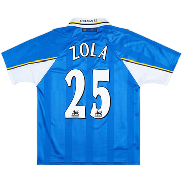 1997-99 Chelsea Home Shirt Zola #25 - 9/10 - (M)