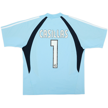Camiseta de portero de manga corta del Real Madrid 2003-04 Casillas #1 - 5/10 - (XL.Niños)