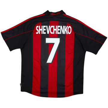 2000-02 AC Milan Home Shirt Shevchenko #7 - 8/10 - (XL)