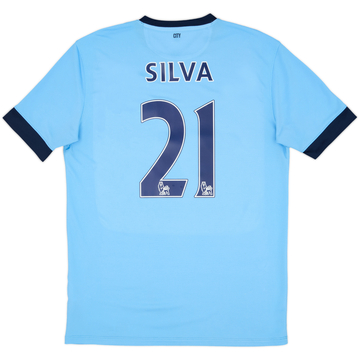 2014-15 Manchester City Home Shirt Silva #21 - 7/10 - (L)