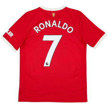 2021-22 Manchester United Home Shirt Ronaldo #7 - 9/10 - (XL.Boys)
