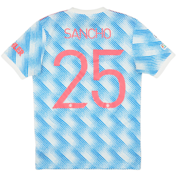 Camiseta de visitante del Manchester United 2021-22 Sancho #25 - 7/10 - (S)