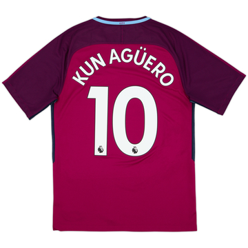 2017-18 Manchester City Away Shirt Kun Aguero #10 - 9/10 - (S)