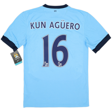 Camiseta de local del Manchester City 2014-15 Kun Aguero #16 (S)