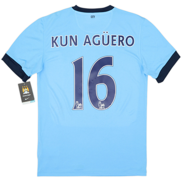 Camiseta de local del Manchester City 2014-15 Kun Aguero #16 (S)